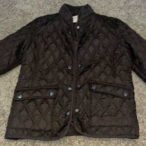 brown button up jacket